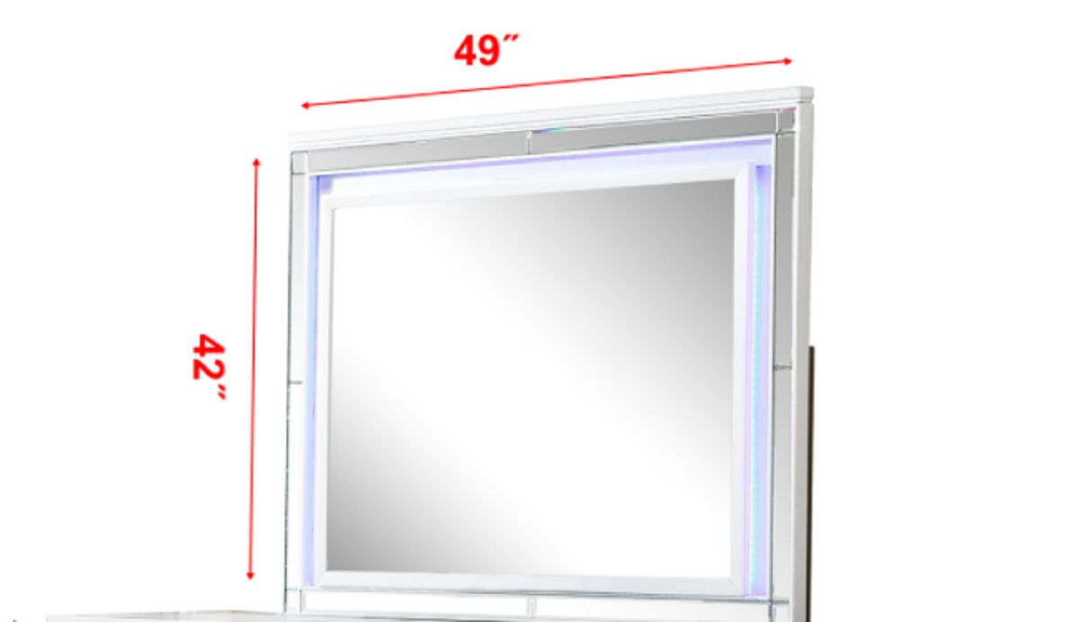 Galaxy Home Sterling Mirror in White